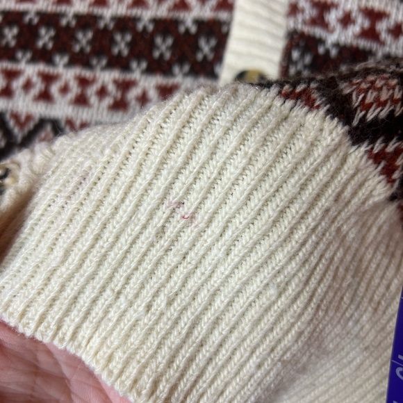 Retro 70s Jockey Raps Vintage Men's Fair Isle V Neck Button down layering vest - Picture 8 of 12